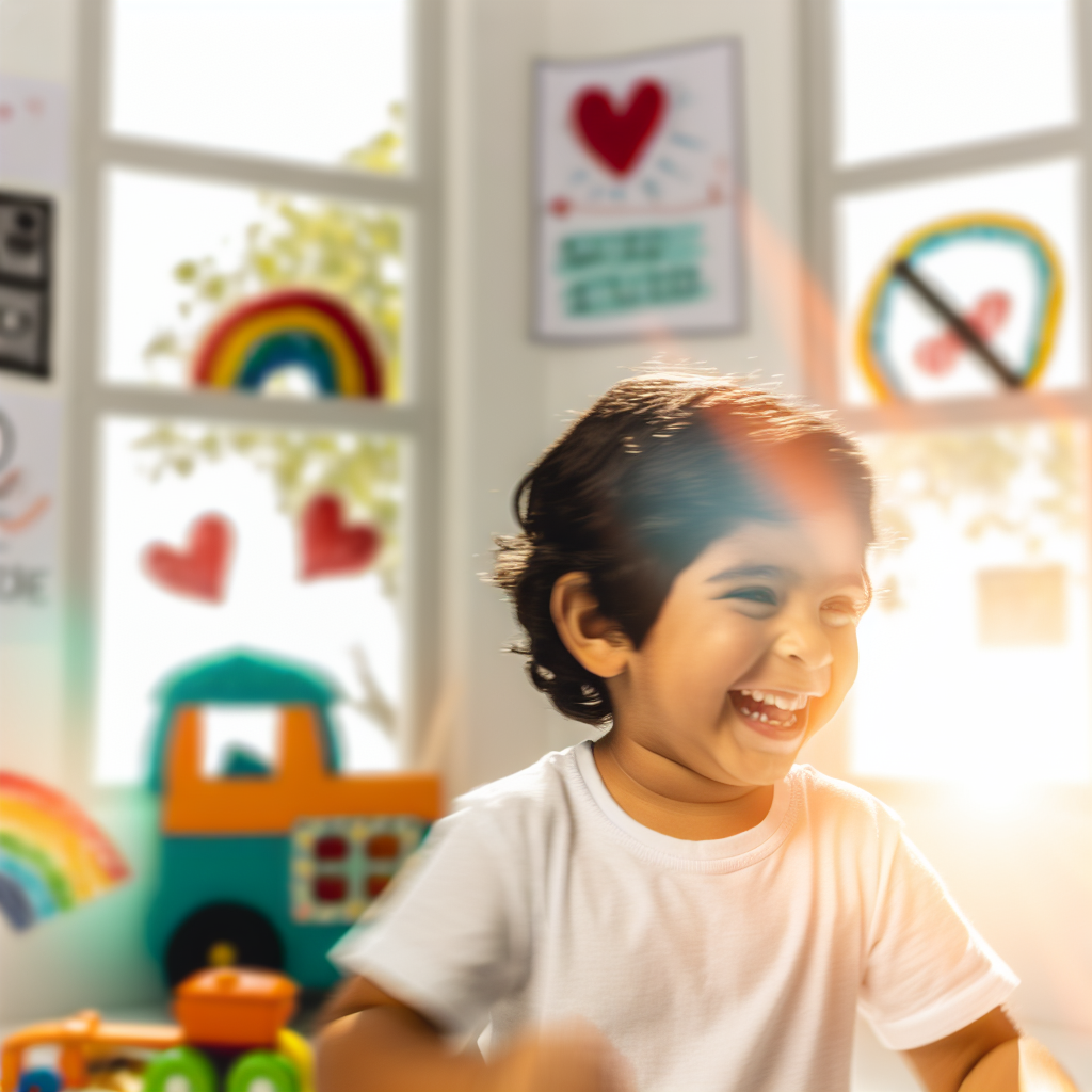 Family enjoying bright home